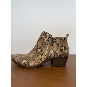 Lucky Brand LK-Basel Booties 9M NWT Snakeskin Leather Western Fall Style